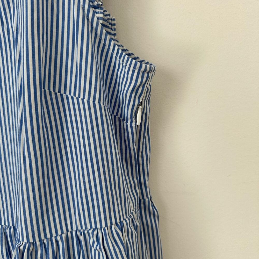 J. Crew Blue Tiered Sundress Sleeveless Casual Size 6 - Picture 5 of 11